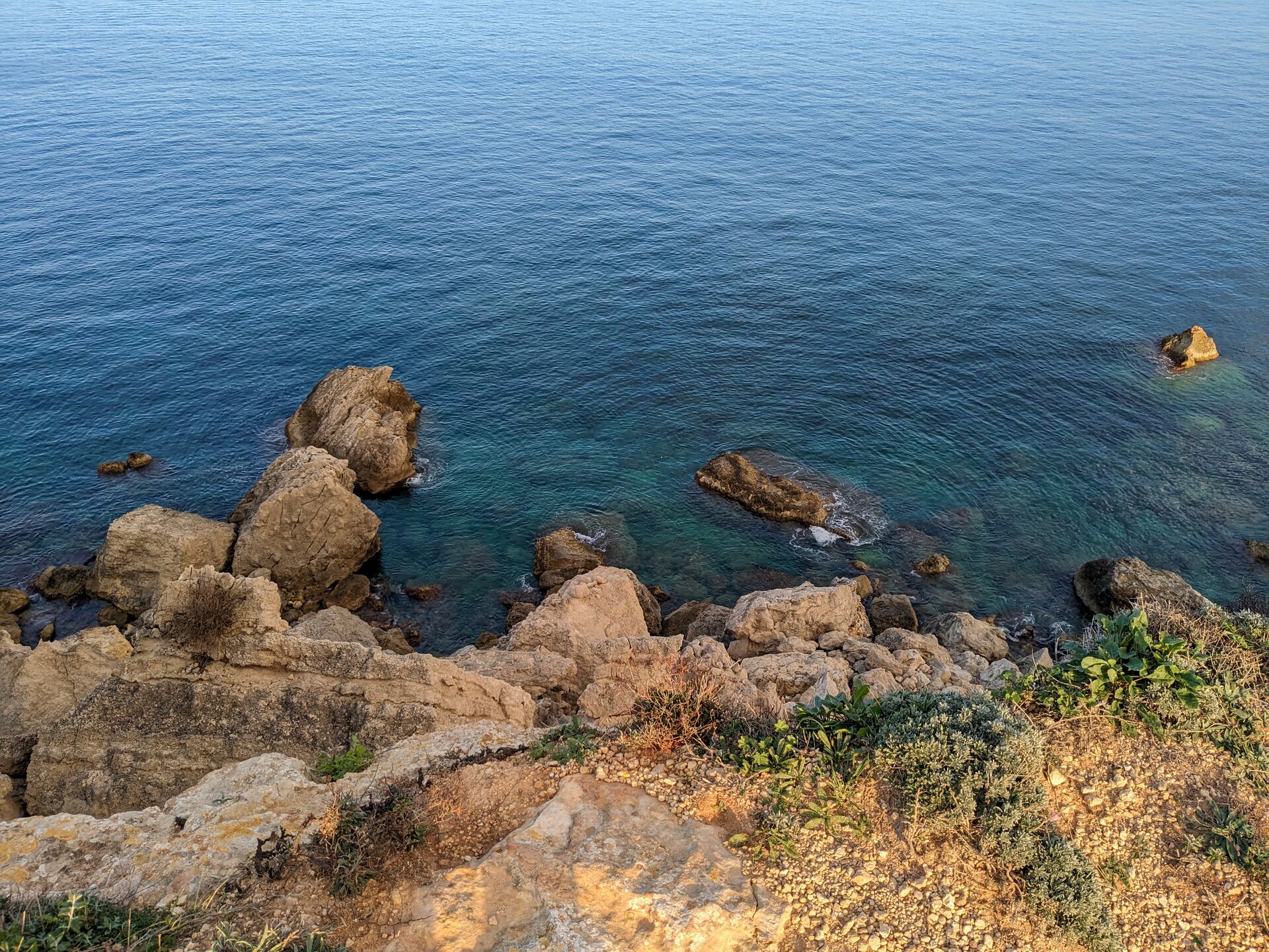 Rocky beach in Malta